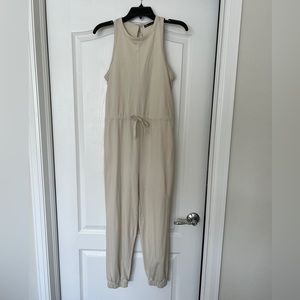Zara long jumpsuit in ecru